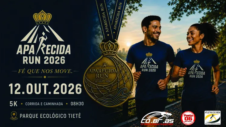 Imagem de divulgação da corrida Aparecida Run 5km