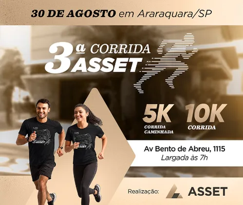 Imagem de divulgação da corrida 3ª Corrida Asset Bank