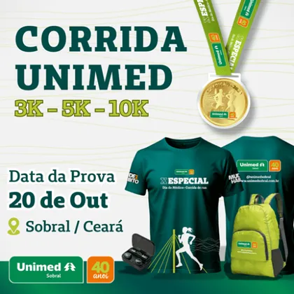 Imagem de divulgação da corrida X Especial Corrida De Rua Unimed Sobral