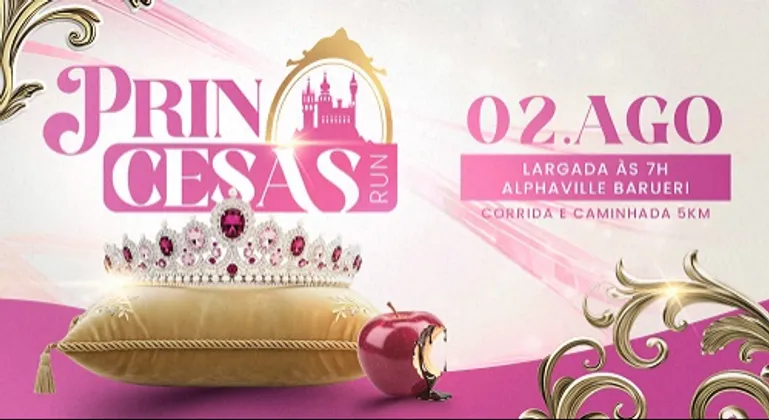 Imagem de divulgação da corrida 2 Princesas Run - Etapa Alphaville Barueri