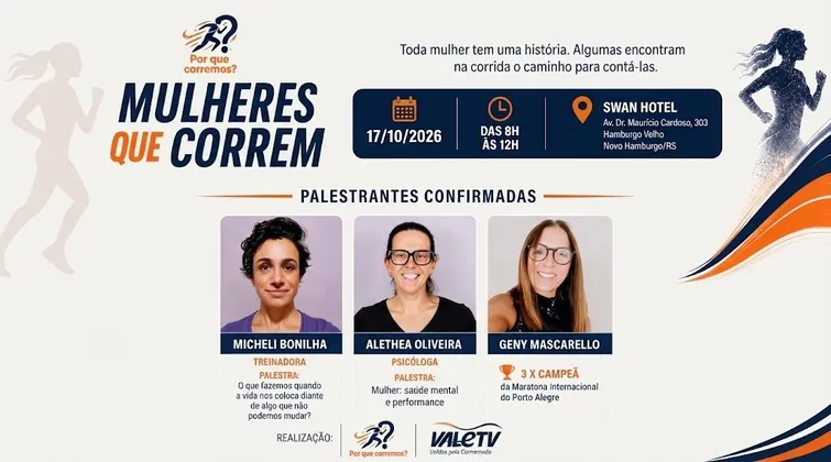 Imagem de divulgação da corrida Por Que Corremos? Mulheres Que Correm