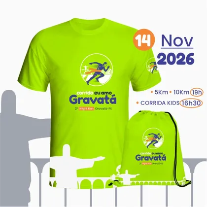 Imagem de divulgação da corrida Corrida eu amo Gravatá - 2ª  Night Run
