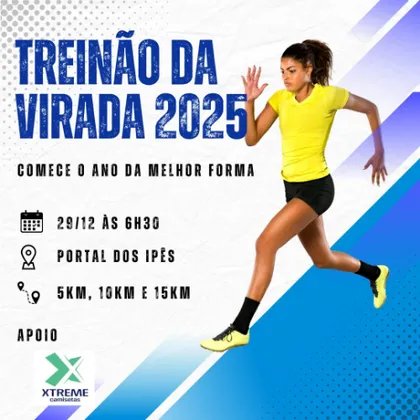 Imagem de divulgação da corrida Treinao Da Virada