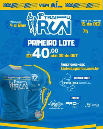 Imagem de divulgação da corrida 1º Traipu Run 2024