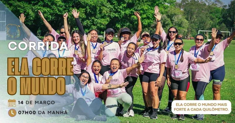 Imagem de divulgação da corrida Corrida/Caminhada - Mulheres que Empreendem - Ela Corre o Mundo!