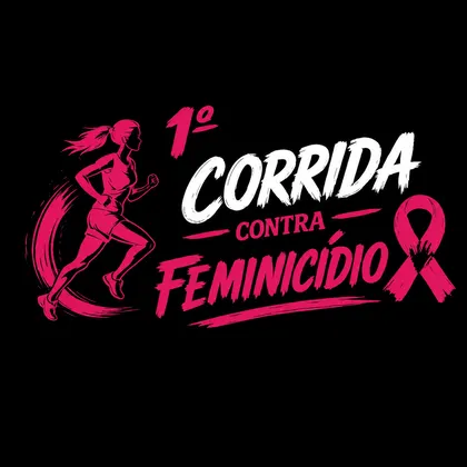 Imagem de divulgação da corrida Corrida Contra O Feminicídio