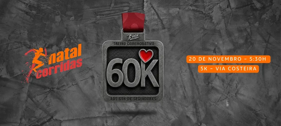 Imagem de divulgação da corrida Natal Corridas 60k