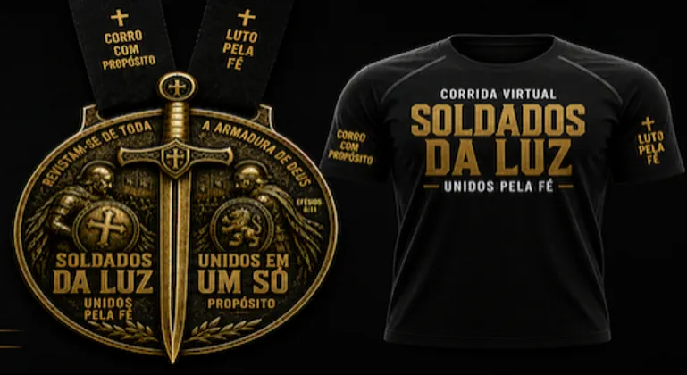 Imagem de divulgação da corrida Corrida Virtual - Soldados Da Luz