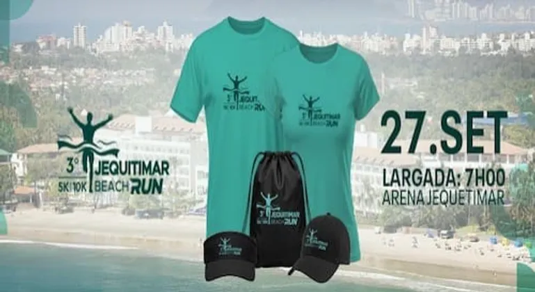 Imagem de divulgação da corrida III Corrida Hotel Jequitimar Beach Run 2026