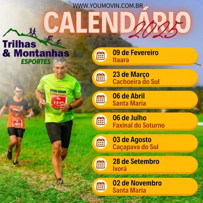Imagem de divulgação da corrida TRILHAS & MONTANHAS CORRER E CAMINHAR IVORA - 6a. etapa
