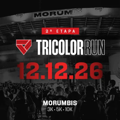 Imagem de divulgação da corrida TRICOLOR RUN NOTURNA 2026 -  2ª Etapa