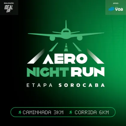 Imagem de divulgação da corrida Aero Night Run - Etapa Sorocaba 2026