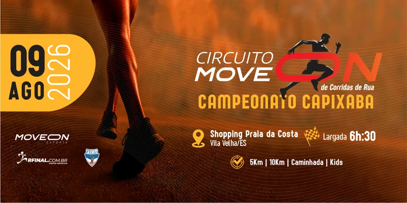 Imagem de divulgação da corrida Circuito de Corridas Move On 2026 - Etapa Shopping Praia da Costa
