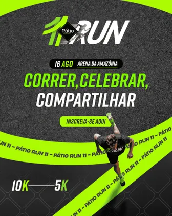 Imagem de divulgação da corrida Pátio Gourmet Run 2026