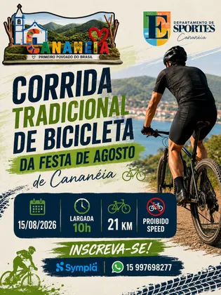 Imagem de divulgação da corrida Corrida Tradicional De Bicicleta Festa De Agosto Cananéia Sp