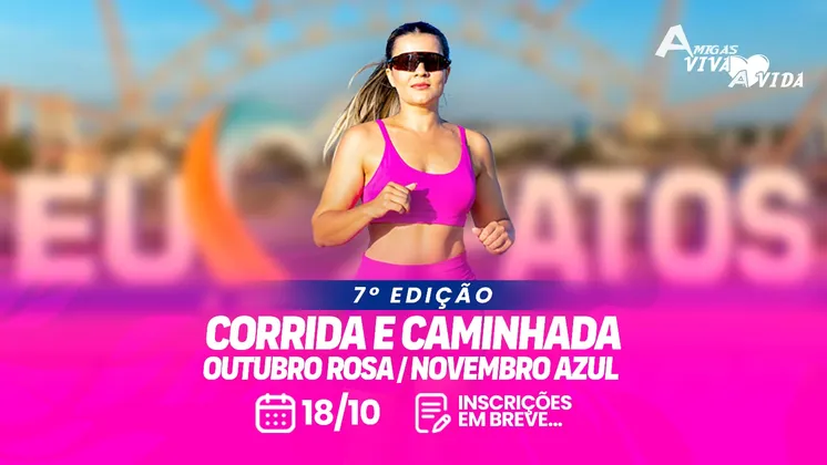 Imagem de divulgação da corrida 7ª Corrida E Caminhada Outubro Rosa Novembro Azul