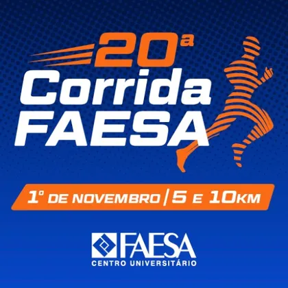 Imagem de divulgação da corrida 20ª Corrida Faesa
