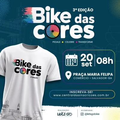 Imagem de divulgação da corrida Bike Das Cores 3º EdiÇÃo