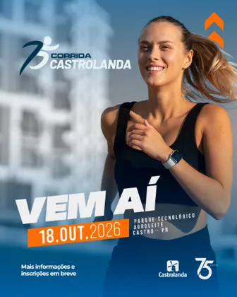 Imagem de divulgação da corrida Corrida da Castrolanda - 75 anos
