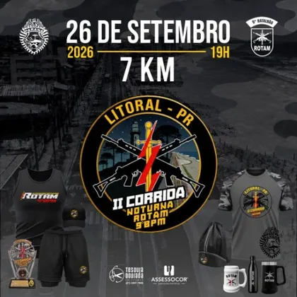 Imagem de divulgação da corrida Ii Corrida Noturna Rotam 9ºBpm