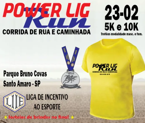 Imagem de divulgação da corrida Power Lig Run