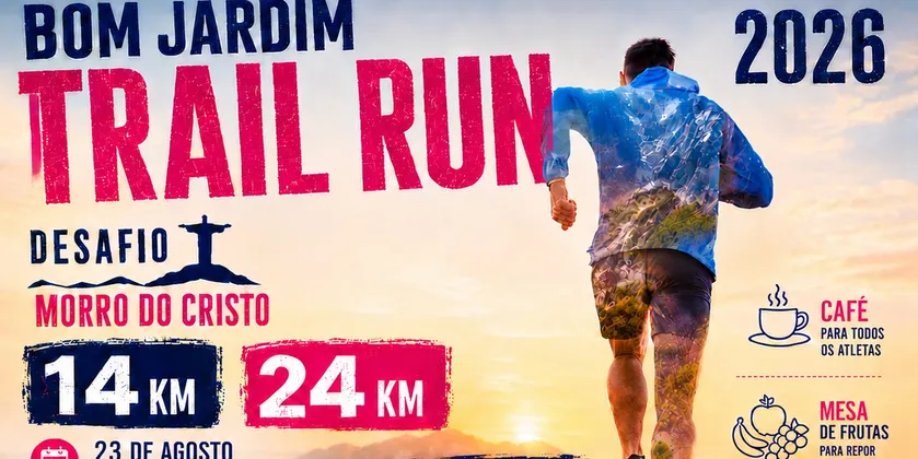 Imagem de divulgação da corrida Bom Jardim Trail Run - Desafio Morro do Cristo