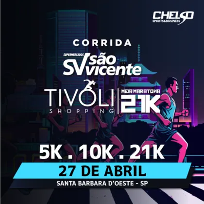 Imagem de divulgação da corrida Corrida São Vicente Meia Maratona Tivoli Shopping