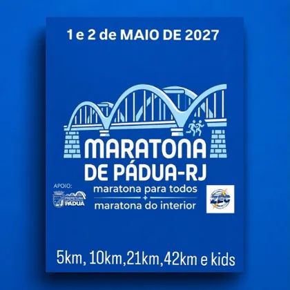 Imagem de divulgação da corrida Maratona De Pádua Rj -2027