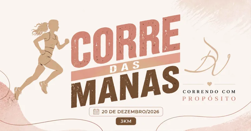 Imagem de divulgação da corrida Corre Das Manas - 3 Km | 1º Edição
