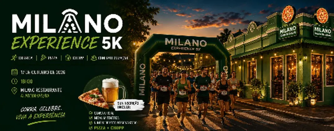 Imagem de divulgação da corrida Milano Experience 5k