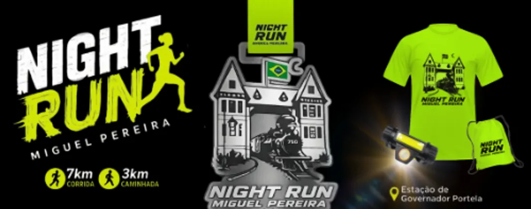 Imagem de divulgação da corrida Night Run - Miguel Pereira