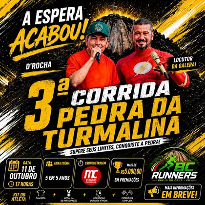 Imagem de divulgação da corrida 3ª Corrida Pedra Da Turmalina