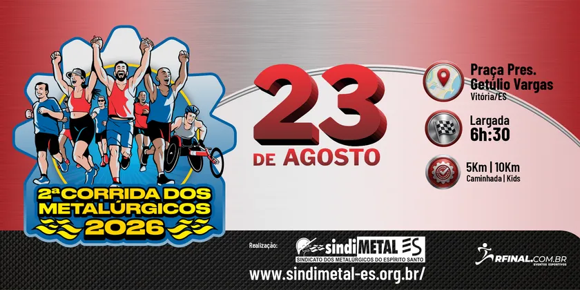 Imagem de divulgação da corrida Corrida dos Metalúrgicos 2026