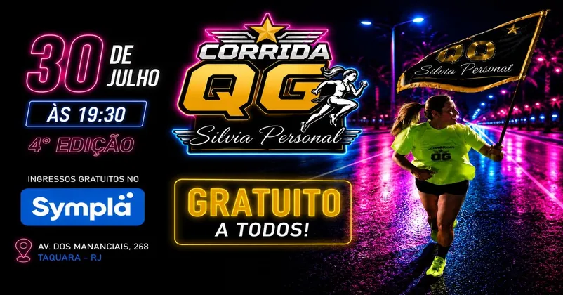 Imagem de divulgação da corrida Corrida QG Silvia personal 4ª edição