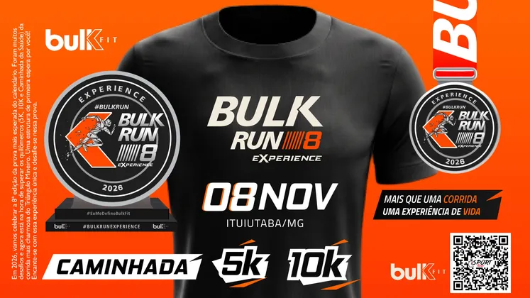Imagem de divulgação da corrida Bulk Run8 - Ituiutaba Mg