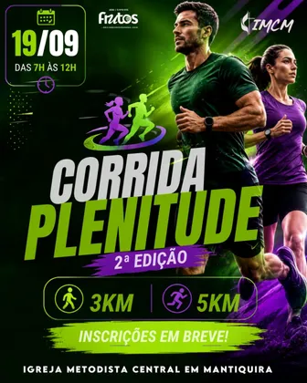 Imagem de divulgação da corrida Corrida e caminha plenitude