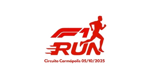 Imagem de divulgação da corrida F1 Run - Circuito Carmópolis 2025