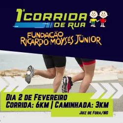 Imagem de divulgação da corrida 1ª Corrida De Rua Fundação Ricardo Moysés Jr