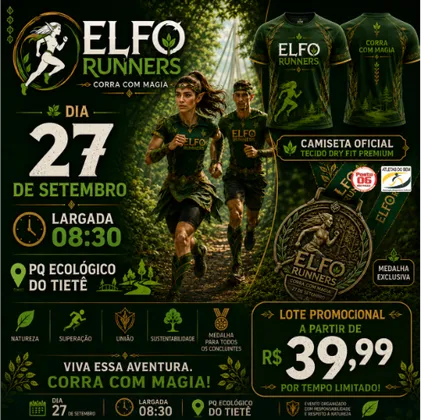 Imagem de divulgação da corrida Elfo Runners 5km