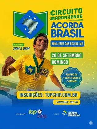 Imagem de divulgação da corrida Circuito Acorda Brasil-Etapa Bom Jesus Das Selvas