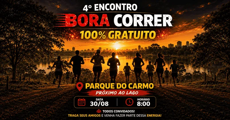 Imagem de divulgação da corrida 4º Encontro Bora Correr