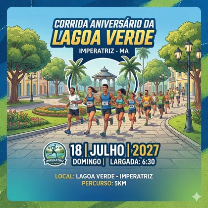 Imagem de divulgação da corrida Corrida Lagoa Verde 2027