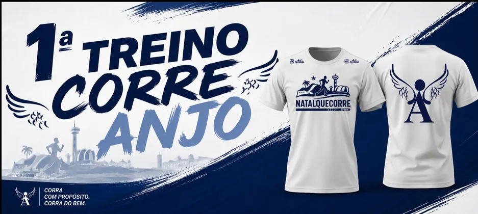 Imagem de divulgação da corrida 1ª Treino Corre Anjo