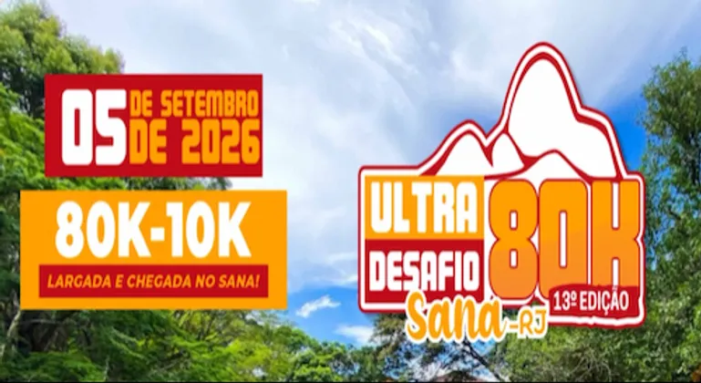 Imagem de divulgação da corrida 13 Ultradesafio Sana - Macae Rj 2026