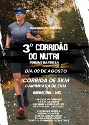 Imagem de divulgação da corrida 3º Corridão Do Nutri