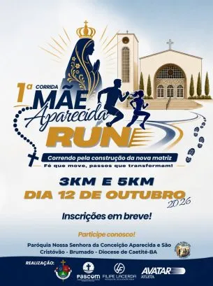 Imagem de divulgação da corrida 1ª Corrida mãe Aparecida run
