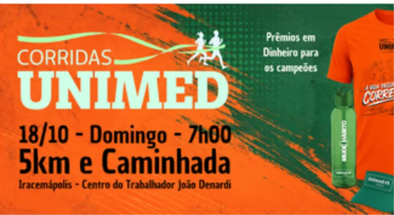 Imagem de divulgação da corrida Corrida Unimed 2026