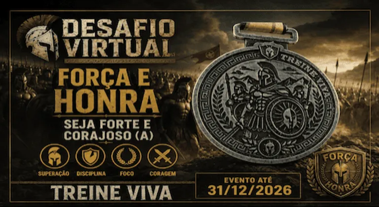 Imagem de divulgação da corrida Forca E Honra Desafio Virtual