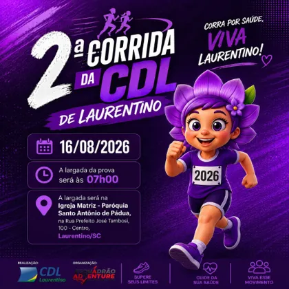 Imagem de divulgação da corrida 2ª Corrida Da Cdl De Laurentino