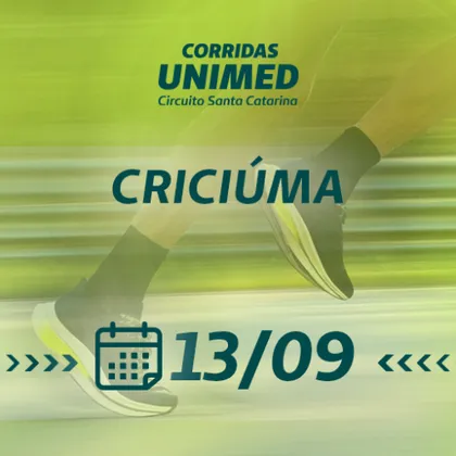Imagem de divulgação da corrida Corridas Unimed Circuito Sc - 2026 - Etapa Criciúma